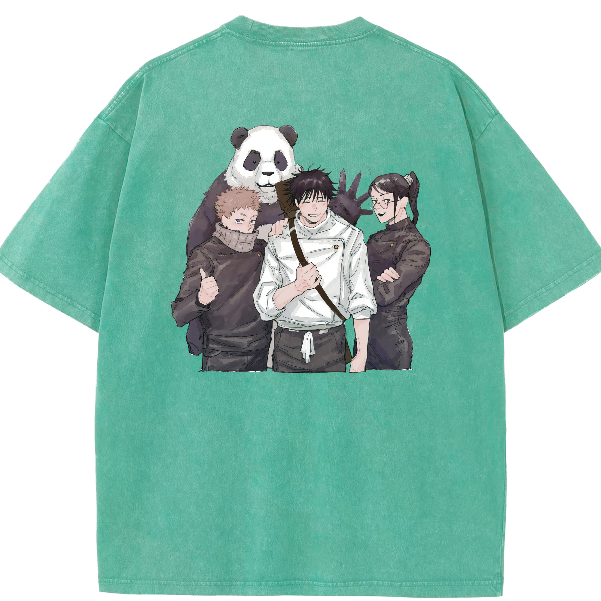 （画像用） 呪術廻戦 Jujutsu Kaisen 綿100% ヴィンテージ風 半袖Tシャツ（背面プリント）